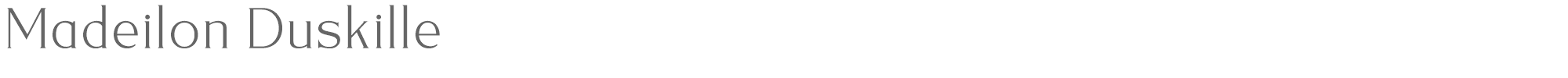 Sample characters Madeilon Duskille Font